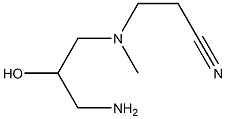 3-[(3-amino-2-hydroxypropyl)(methyl)amino]propanenitrile Struktur