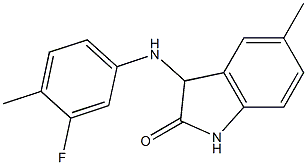 3-[(3-fluoro-4-methylphenyl)amino]-5-methyl-2,3-dihydro-1H-indol-2-one Struktur