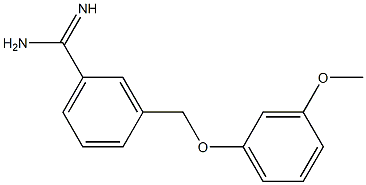 3-[(3-methoxyphenoxy)methyl]benzenecarboximidamide Struktur