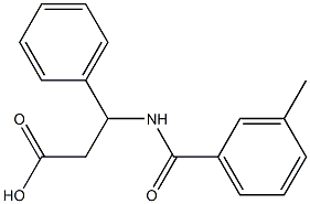 3-[(3-methylbenzoyl)amino]-3-phenylpropanoic acid Struktur