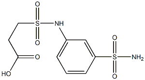 3-[(3-sulfamoylphenyl)sulfamoyl]propanoic acid Struktur