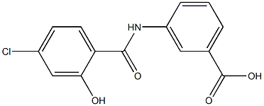 3-[(4-chloro-2-hydroxybenzene)amido]benzoic acid Struktur