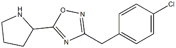 3-[(4-chlorophenyl)methyl]-5-(pyrrolidin-2-yl)-1,2,4-oxadiazole Struktur