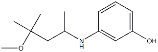 3-[(4-methoxy-4-methylpentan-2-yl)amino]phenol Struktur