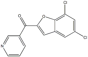 3-[(5,7-dichloro-1-benzofuran-2-yl)carbonyl]pyridine Struktur