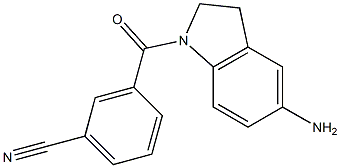 3-[(5-amino-2,3-dihydro-1H-indol-1-yl)carbonyl]benzonitrile Struktur