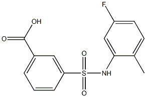 3-[(5-fluoro-2-methylphenyl)sulfamoyl]benzoic acid Struktur