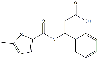 3-[(5-methylthiophen-2-yl)formamido]-3-phenylpropanoic acid Struktur