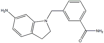 3-[(6-amino-2,3-dihydro-1H-indol-1-yl)methyl]benzamide Struktur