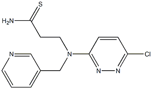 3-[(6-chloropyridazin-3-yl)(pyridin-3-ylmethyl)amino]propanethioamide Struktur