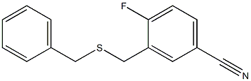 3-[(benzylsulfanyl)methyl]-4-fluorobenzonitrile Struktur