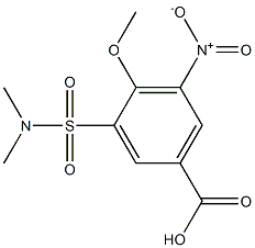 3-[(dimethylamino)sulfonyl]-4-methoxy-5-nitrobenzoic acid Struktur