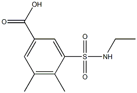 3-[(ethylamino)sulfonyl]-4,5-dimethylbenzoic acid Struktur