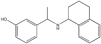 3-[1-(1,2,3,4-tetrahydronaphthalen-1-ylamino)ethyl]phenol Struktur