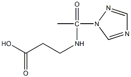 3-[1-(1H-1,2,4-triazol-1-yl)acetamido]propanoic acid Struktur