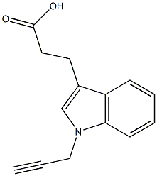 3-[1-(prop-2-yn-1-yl)-1H-indol-3-yl]propanoic acid Struktur