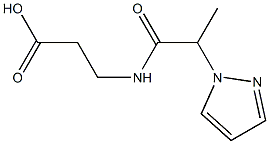 3-[2-(1H-pyrazol-1-yl)propanamido]propanoic acid Struktur