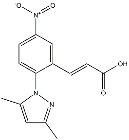 3-[2-(3,5-dimethyl-1H-pyrazol-1-yl)-5-nitrophenyl]prop-2-enoic acid Struktur