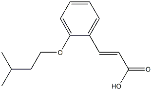 3-[2-(3-methylbutoxy)phenyl]prop-2-enoic acid Struktur