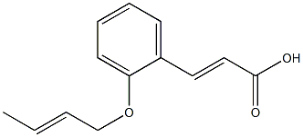 3-[2-(but-2-en-1-yloxy)phenyl]prop-2-enoic acid Struktur