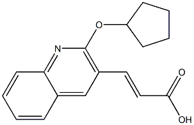 3-[2-(cyclopentyloxy)quinolin-3-yl]prop-2-enoic acid Struktur