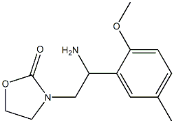 3-[2-amino-2-(2-methoxy-5-methylphenyl)ethyl]-1,3-oxazolidin-2-one Struktur