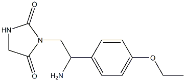 3-[2-amino-2-(4-ethoxyphenyl)ethyl]imidazolidine-2,4-dione Struktur