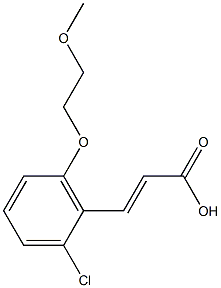 3-[2-chloro-6-(2-methoxyethoxy)phenyl]prop-2-enoic acid Struktur