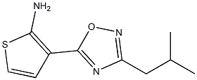 3-[3-(2-methylpropyl)-1,2,4-oxadiazol-5-yl]thiophen-2-amine Struktur