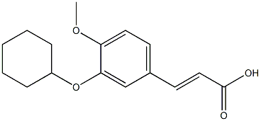 3-[3-(cyclohexyloxy)-4-methoxyphenyl]prop-2-enoic acid Struktur