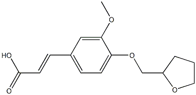 3-[3-methoxy-4-(oxolan-2-ylmethoxy)phenyl]prop-2-enoic acid Struktur