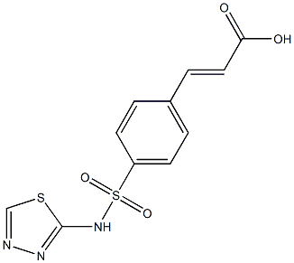 3-[4-(1,3,4-thiadiazol-2-ylsulfamoyl)phenyl]prop-2-enoic acid Struktur