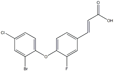 3-[4-(2-bromo-4-chlorophenoxy)-3-fluorophenyl]prop-2-enoic acid Struktur