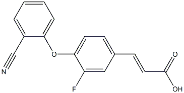 3-[4-(2-cyanophenoxy)-3-fluorophenyl]prop-2-enoic acid Struktur