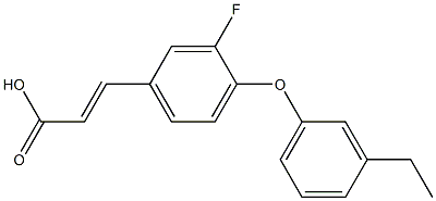 3-[4-(3-ethylphenoxy)-3-fluorophenyl]prop-2-enoic acid Struktur