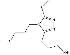 3-[4-(3-methoxypropyl)-5-(methylthio)-4H-1,2,4-triazol-3-yl]propan-1-amine Struktur