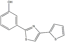 3-[4-(thiophen-2-yl)-1,3-thiazol-2-yl]phenol Struktur