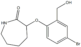 3-[4-bromo-2-(hydroxymethyl)phenoxy]azepan-2-one Struktur