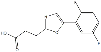 3-[5-(2,5-difluorophenyl)-1,3-oxazol-2-yl]propanoic acid Struktur