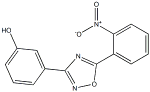 3-[5-(2-nitrophenyl)-1,2,4-oxadiazol-3-yl]phenol Struktur