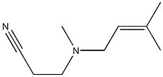 3-[methyl(3-methylbut-2-en-1-yl)amino]propanenitrile Struktur