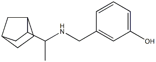 3-{[(1-{bicyclo[2.2.1]heptan-2-yl}ethyl)amino]methyl}phenol Struktur