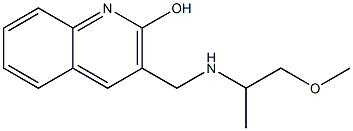 3-{[(1-methoxypropan-2-yl)amino]methyl}quinolin-2-ol Struktur