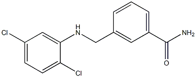 3-{[(2,5-dichlorophenyl)amino]methyl}benzamide Struktur