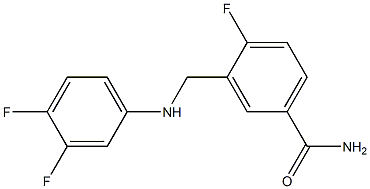 3-{[(3,4-difluorophenyl)amino]methyl}-4-fluorobenzamide Struktur