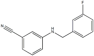 3-{[(3-fluorophenyl)methyl]amino}benzonitrile Struktur