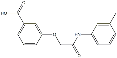 3-{[(3-methylphenyl)carbamoyl]methoxy}benzoic acid Struktur