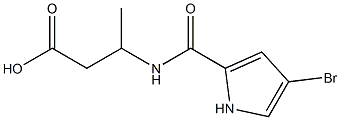 3-{[(4-bromo-1H-pyrrol-2-yl)carbonyl]amino}butanoic acid Struktur