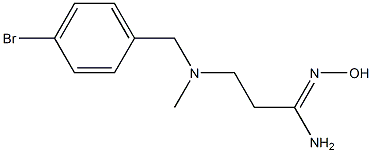 3-{[(4-bromophenyl)methyl](methyl)amino}-N'-hydroxypropanimidamide Struktur