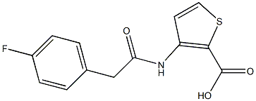 3-{[(4-fluorophenyl)acetyl]amino}thiophene-2-carboxylic acid Struktur